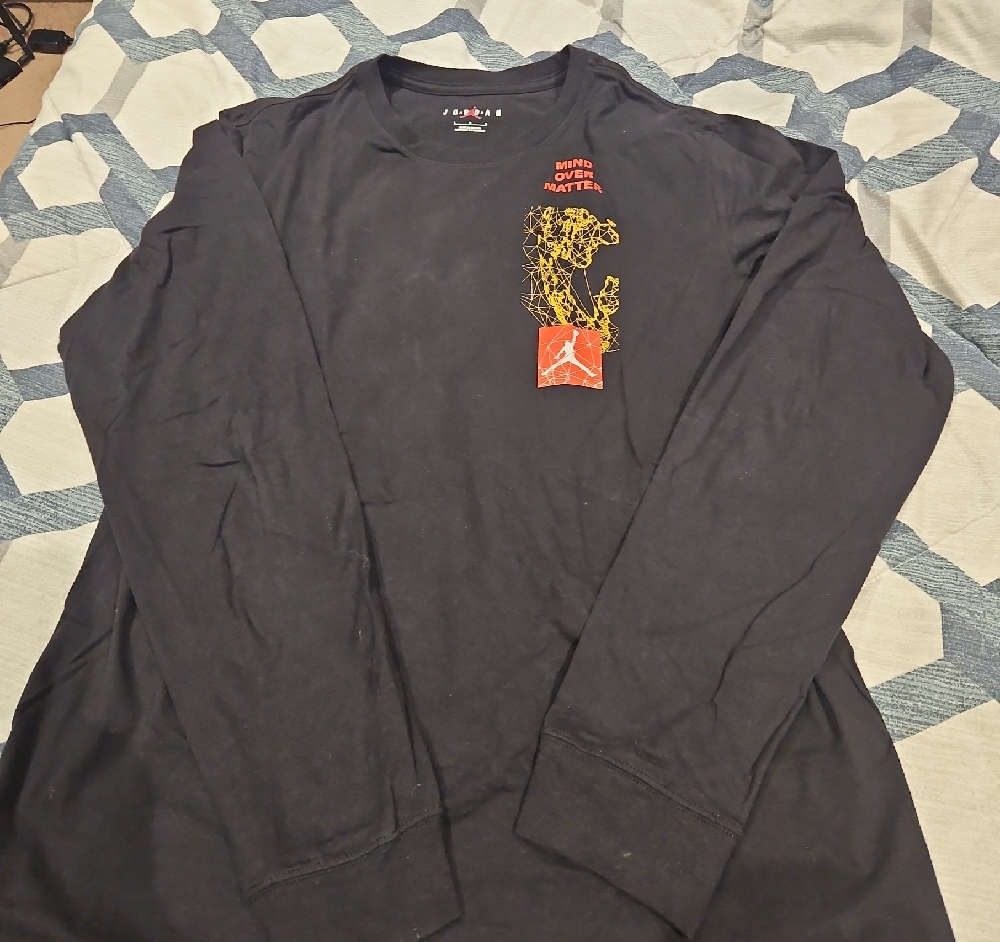 Jordan Black Long Sleeve Men's Shirt